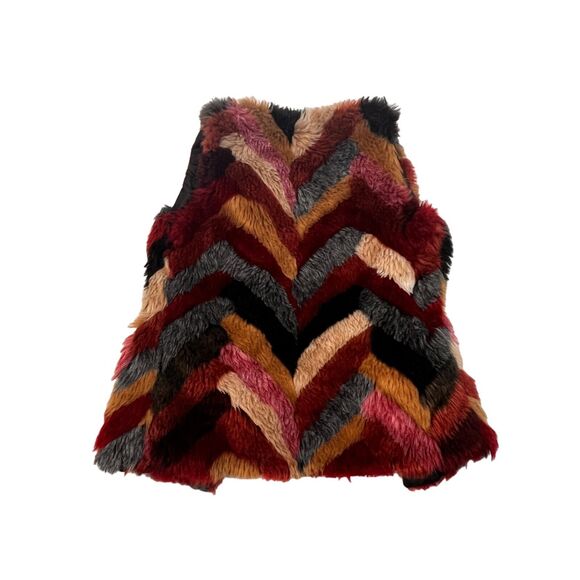 Womens Small Faux Fur Soho Vest Say What Colorful BoHo Vest - Picture 2 of 10